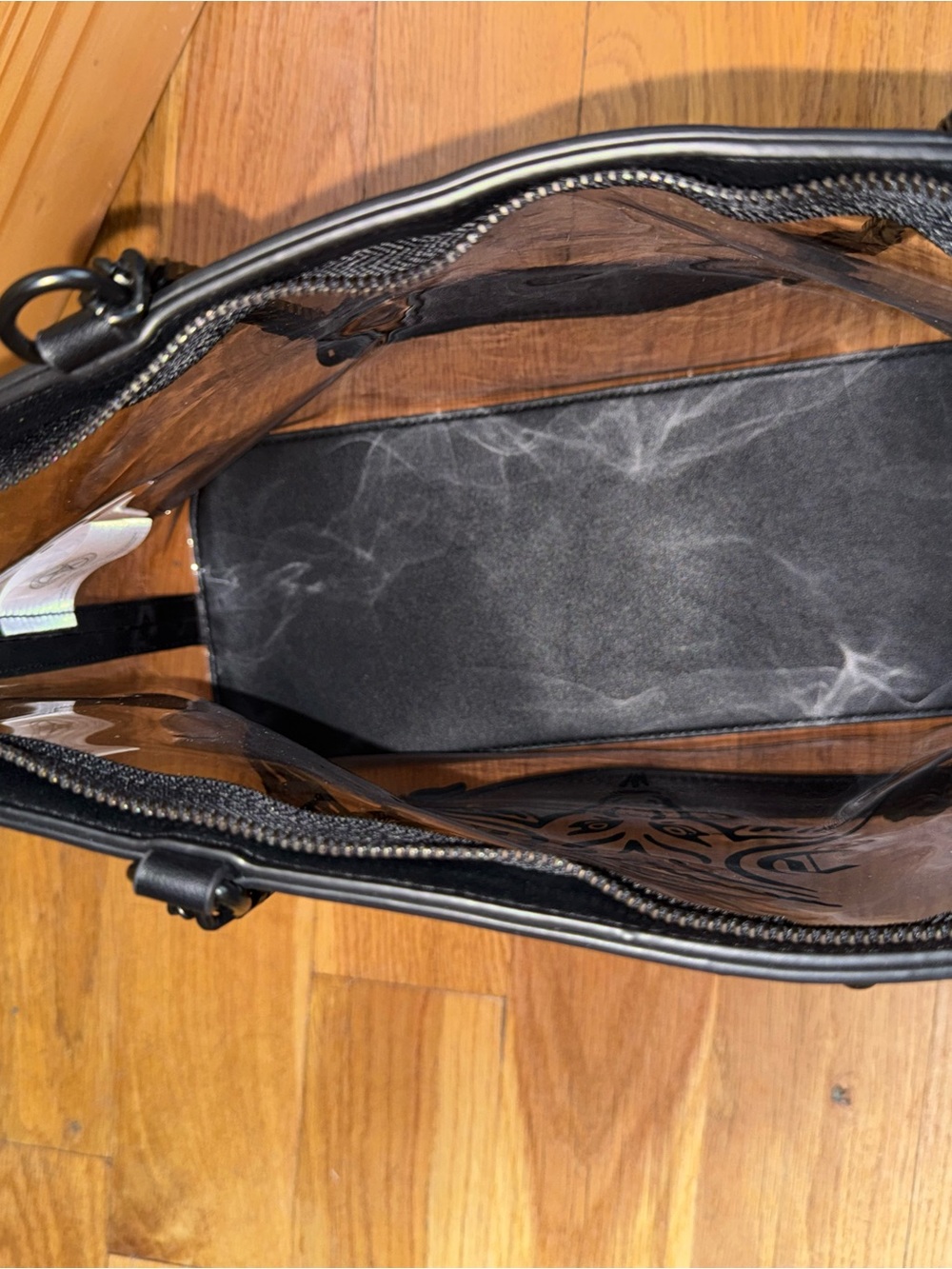 Blackcraft Cult Clear Tote with Pentagram Charm - Alternative Women’s Bag - Picture 4 of 5